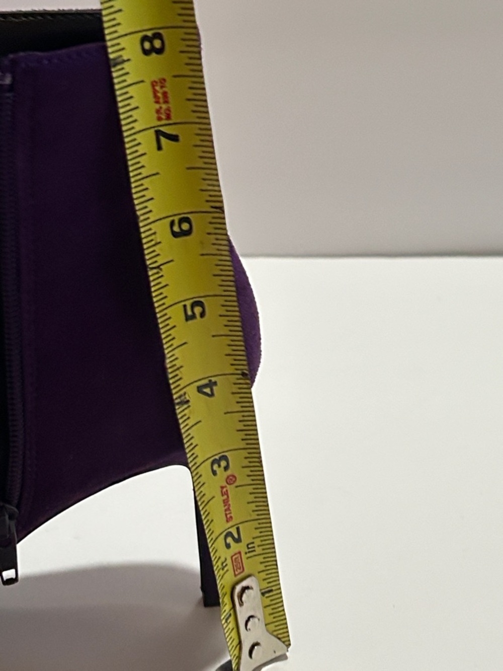 Women's Purple Ankle Boots with Side Zipper - Picture 8 of 8